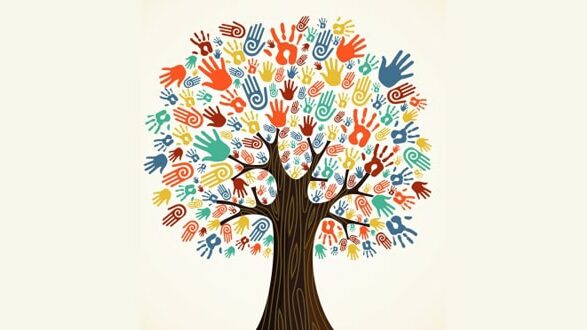 Árbol manos dibujo