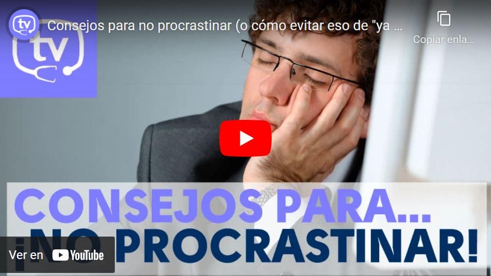 Vídeo consejos no procrastinar